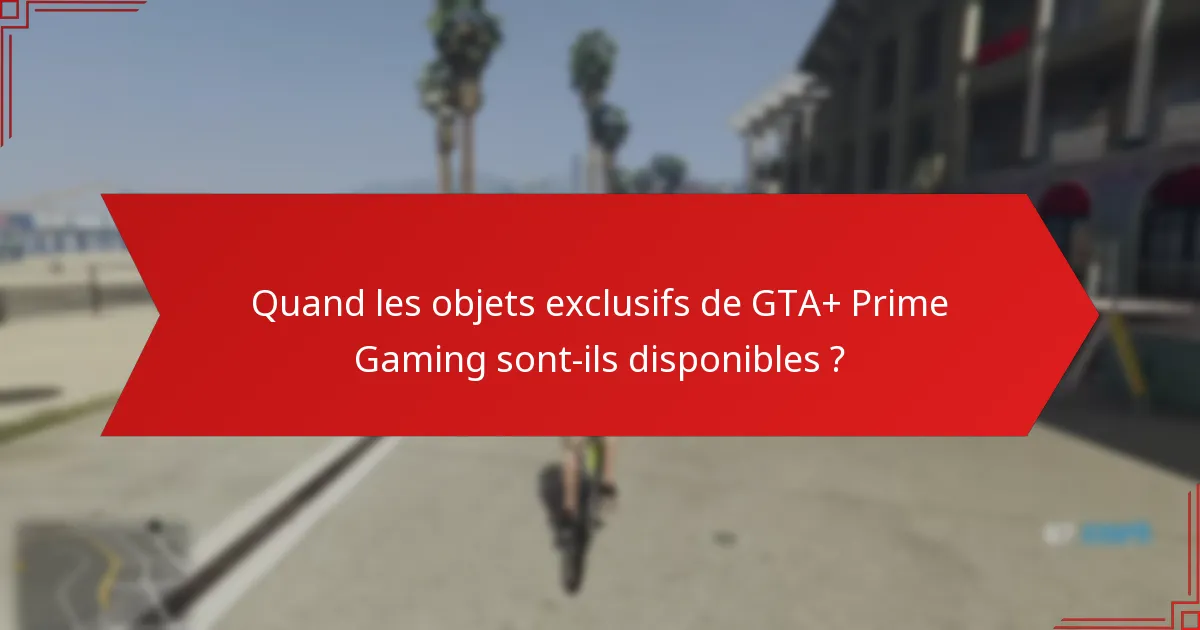 Comment les joueurs peuvent-ils réclamer des objets exclusifs de GTA+ Prime Gaming ?